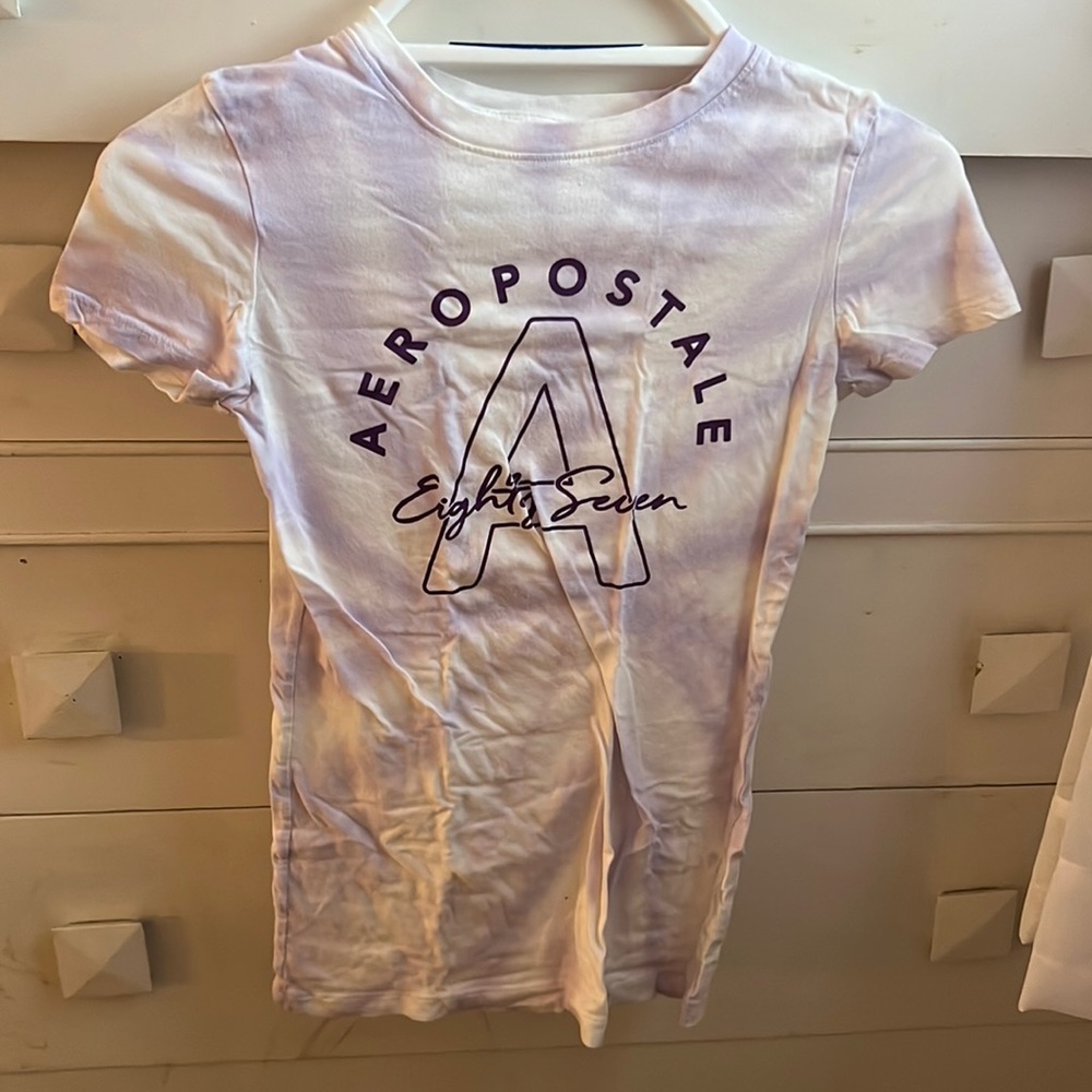 Aeropostale tie-dye classic crew logo tee
